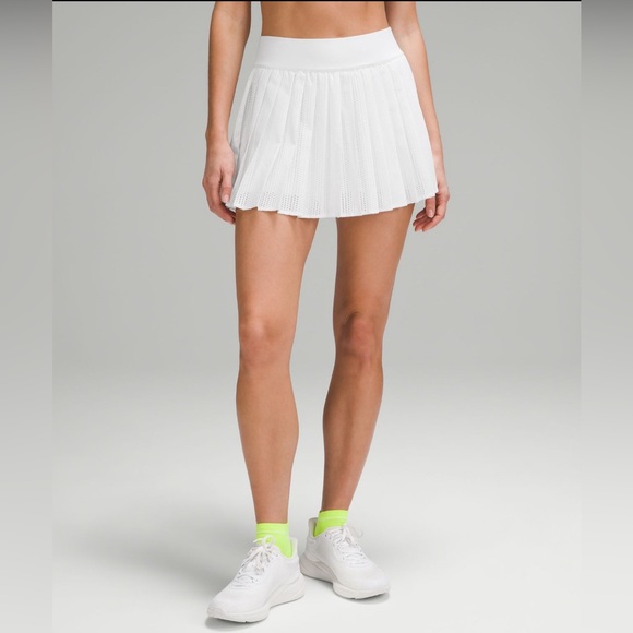 lululemon athletica Dresses & Skirts - 🍋 Lululemon Pleated Open-Knit High-Rise Tennis Skirt, NWT